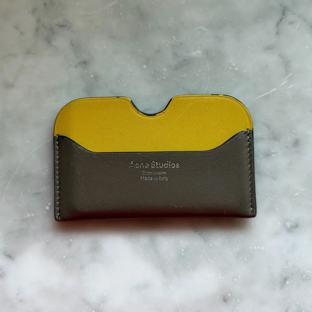 acne studios 2 tone card holder